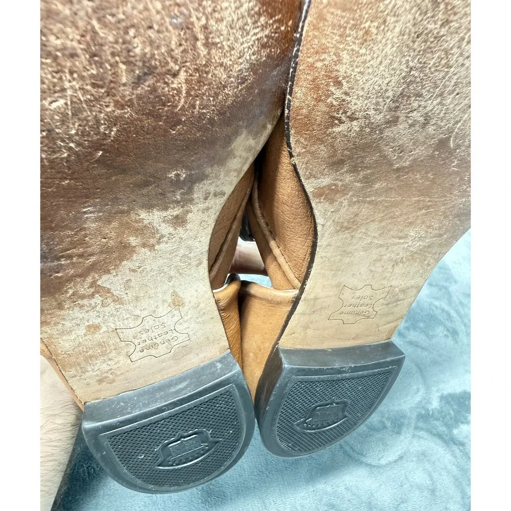 Sesto Meucci Mules Womens 11 M Brown Leather Slip On Made in Italy